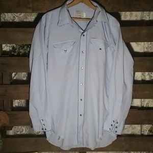 Distressed Vintage Western Style Button Down